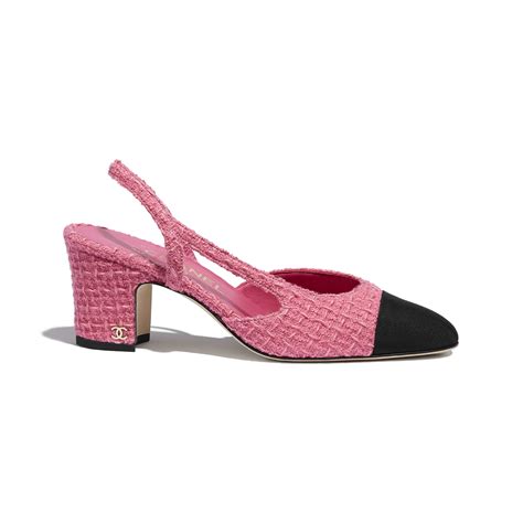 chanel slingback tweed pink|chanel leather slingbacks.